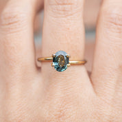 1.09ct Oval Cut Ocean Blue Green Montana Sapphire