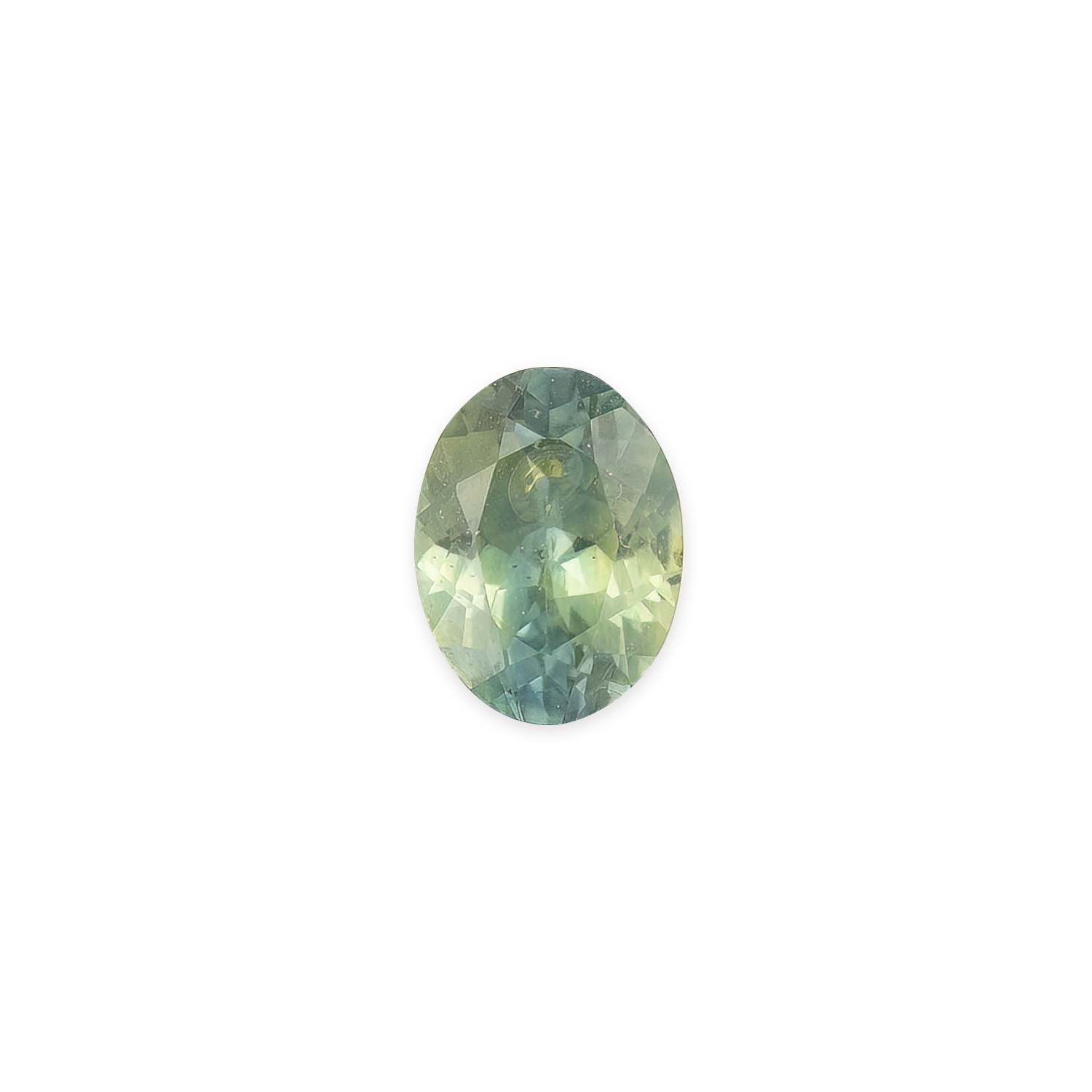 1.61ct oval cut parti aqua green and lime green Montana sapphire, ethically sourced and authentic gemstone