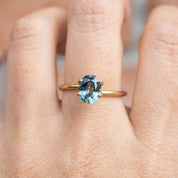 1.41ct Oval Cut Blue Green Montana Sapphire