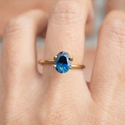1.80ct Oval Cut Teal Blue Montana Sapphire