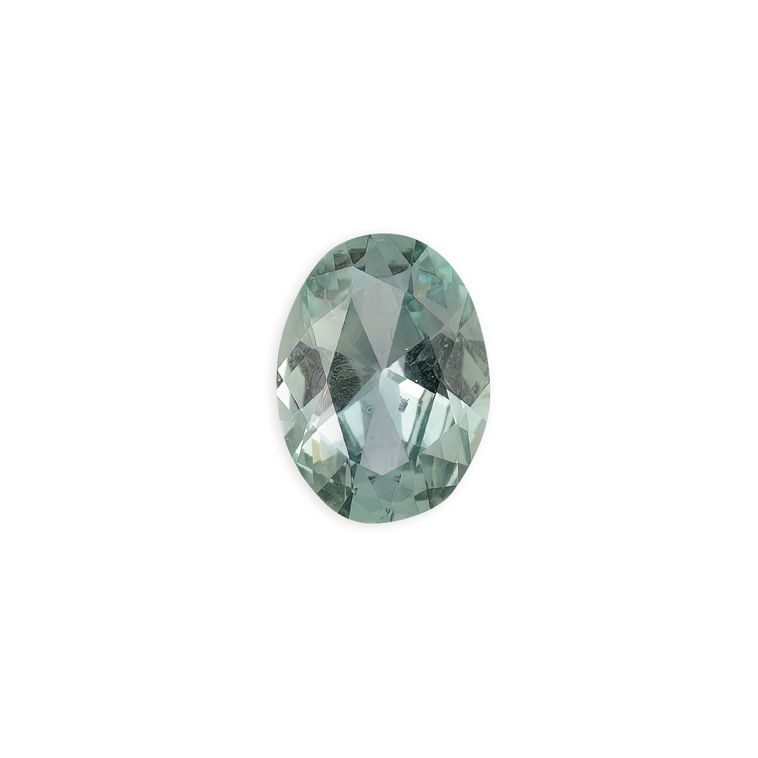 1.85ct oval cut light blue green Montana sapphire SO197, authentic and ethically sourced gem from Montana USA