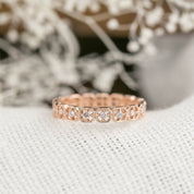 Milgrain Square Eternity Ring