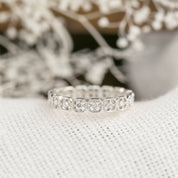 Milgrain Square Eternity Ring
