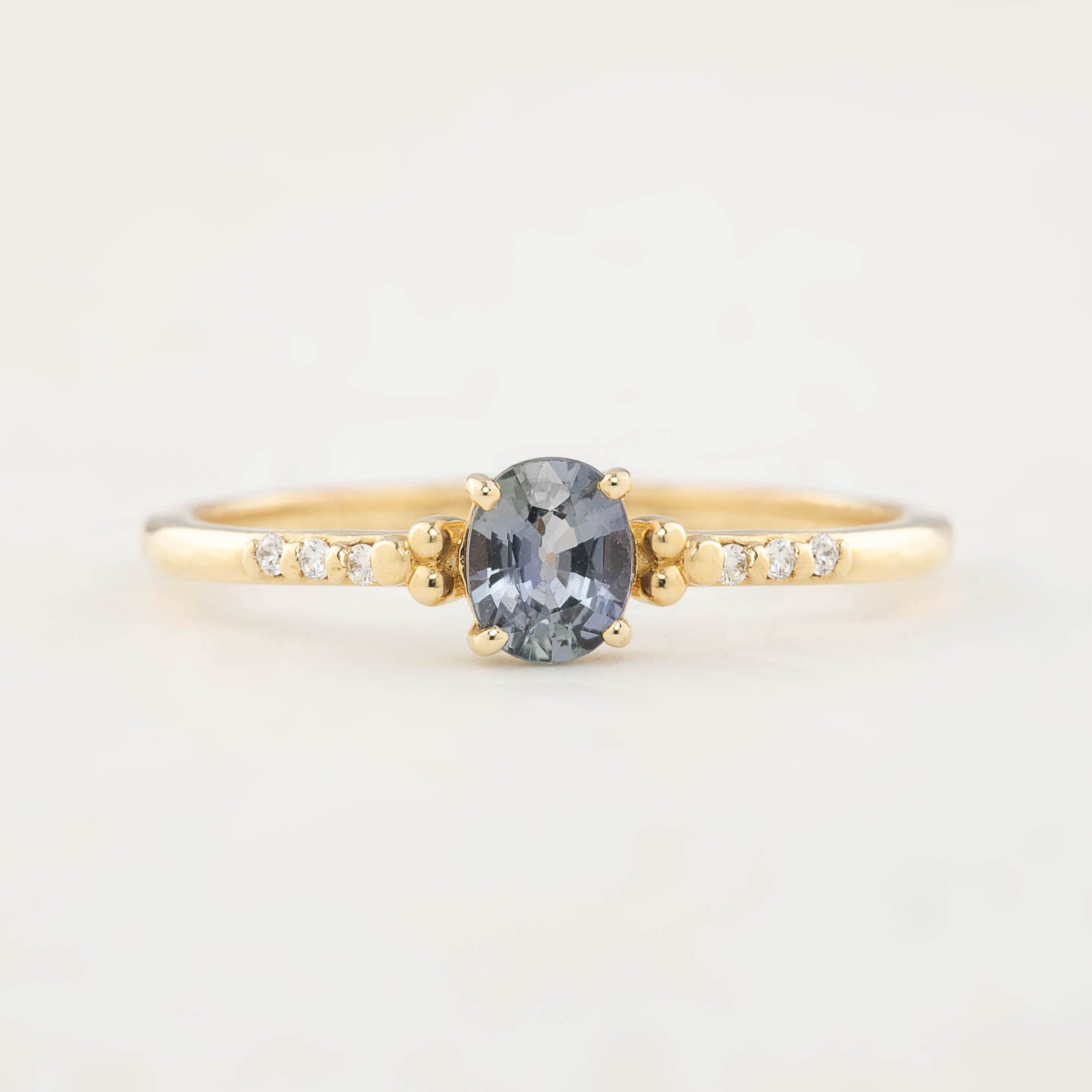 Eloise Ring - 0.45ct Unheated Grey Blue Sapphire (One of a kind)