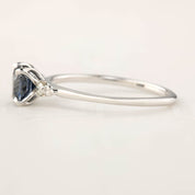 Estel Ring Cushion Cut 1.29ct Blue Spinel, 14k White Gold
