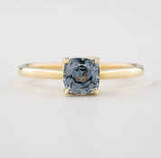 Sara Ring - 0.97ct Cushion Cut Blue Spinel
