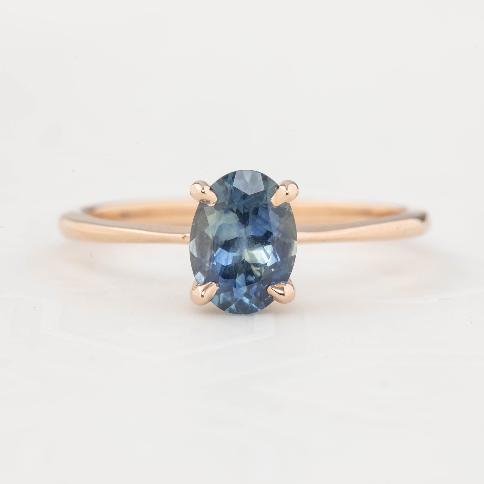【一点物】ニナリング ・1.30ct・加熱モンタナ産ブルーサファイア・K14RG