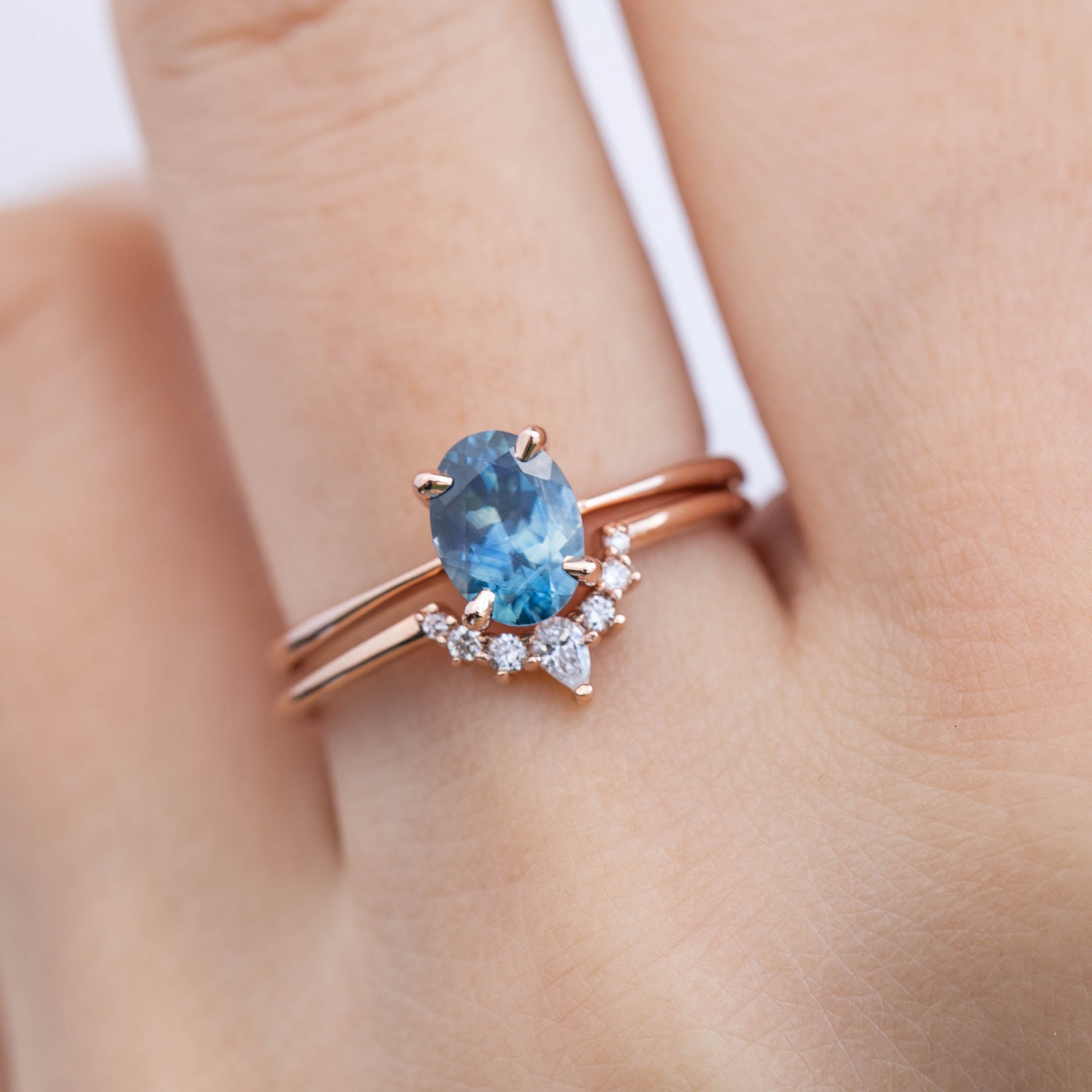 【一点物】ニナリング ・1.30ct・加熱モンタナ産ブルーサファイア・K14RG