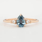 エステルリング - 0.8ct ブルーグリーンサファイア