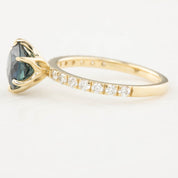 マリアリング 1.07ct ティールブルーモンタナサファイア