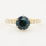 マリアリング 1.07ct ティールブルーモンタナサファイア