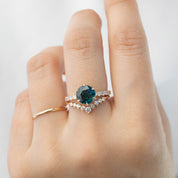 マリアリング 1.07ct ティールブルーモンタナサファイア