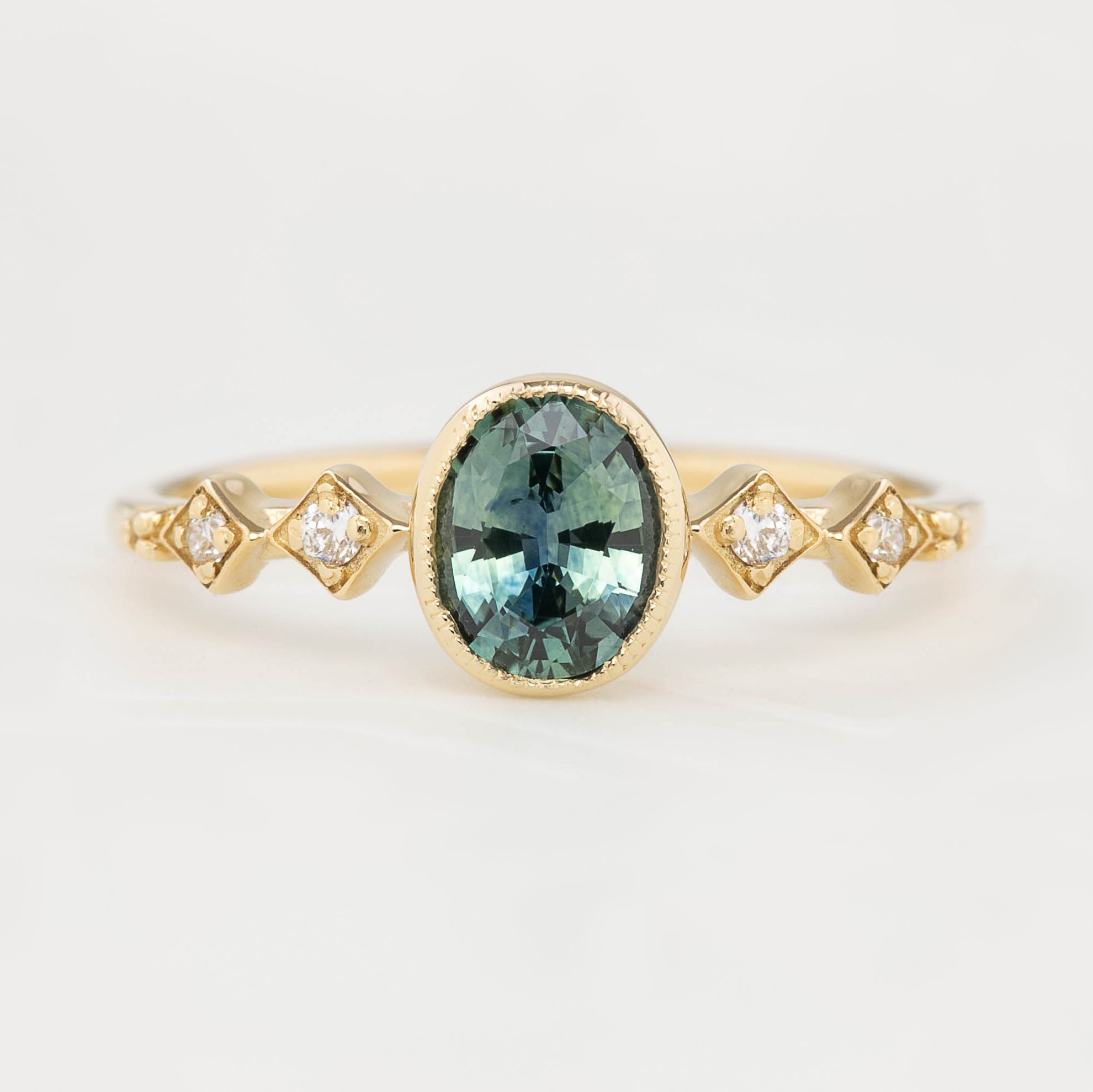 Celeste Ring, 0.80ct Montana Sapphire
