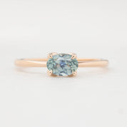 Sara Ring, 0.86ct East West Montana Sapphire