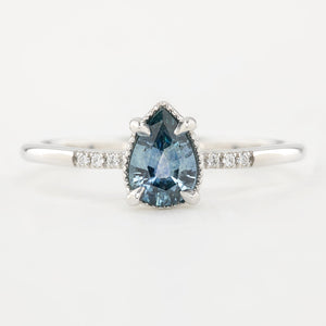 Grace Ring, 0.62ct Blue Montana Sapphire