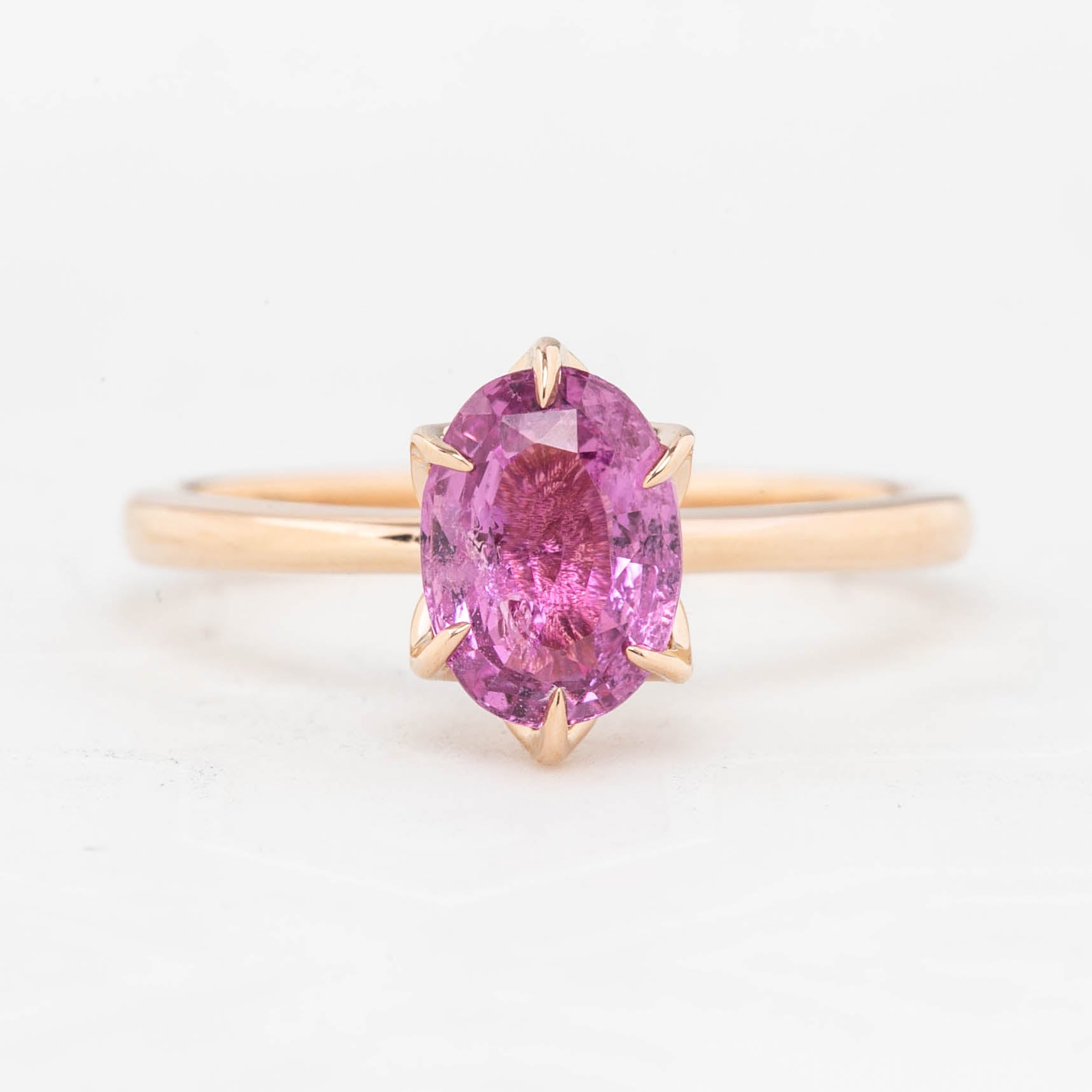 Floryn Ring 1.59ct Pink Sapphire Ring, 14k Rose Gold (One of a kind)