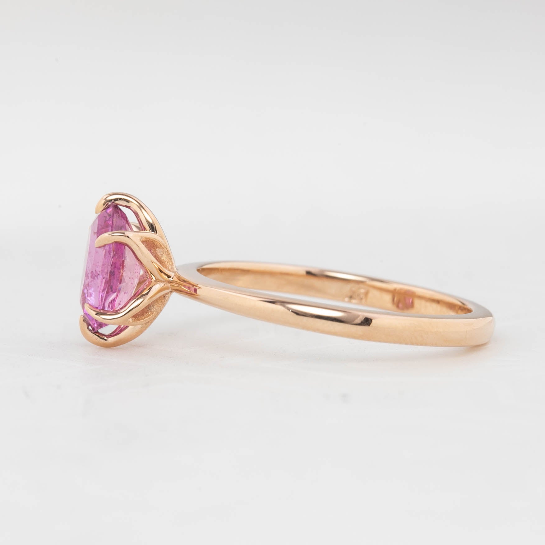Floryn Ring 1.59ct Pink Sapphire Ring, 14k Rose Gold (One of a kind)
