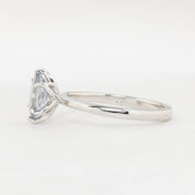 Floryn Ring - 1.47ct Light Blue Unheated Madagascar Sapphire Ring, 14k White Gold (One of a kind)