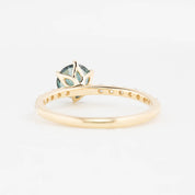 Maria Luxe Ring, 1.11ct Blue Green Queensland Sapphire