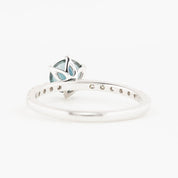 Maria Luxe Ring, 1.03ct Deep Teal Blue Queensland Sapphire
