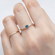 Estel Fleur Ring, 0.30ct Montana Sapphire of your choice