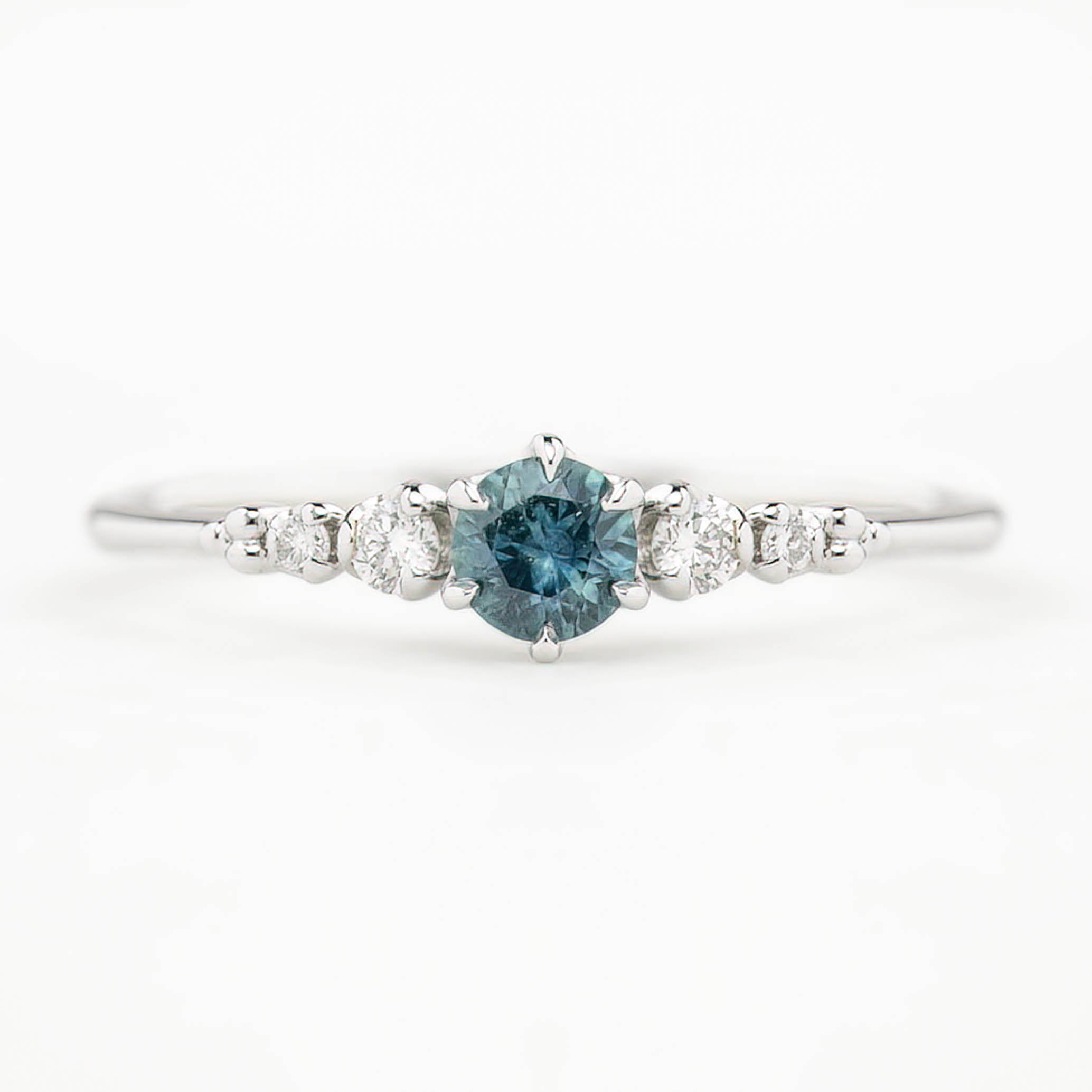 Estel Fleur Ring, 0.30ct Montana Sapphire of your choice