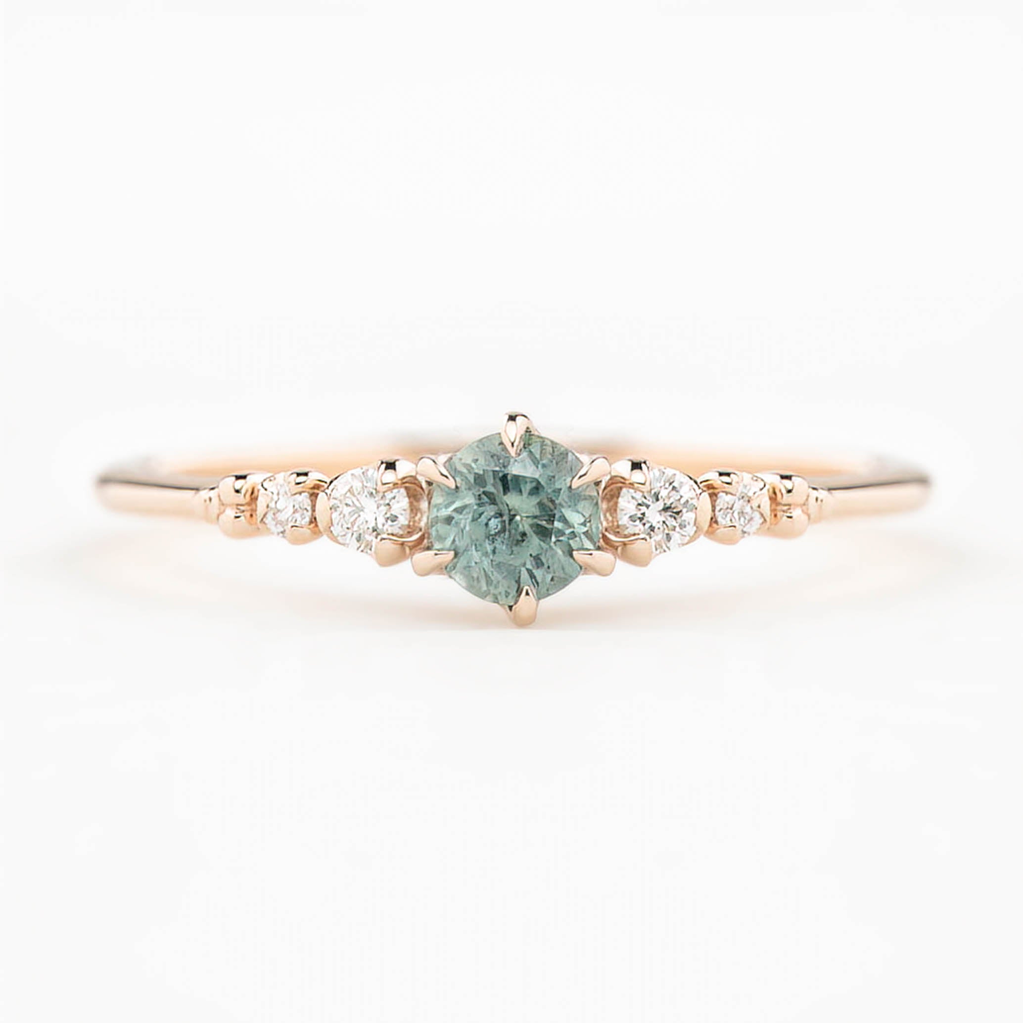 Estel Fleur Ring, 0.30ct Montana Sapphire of your choice