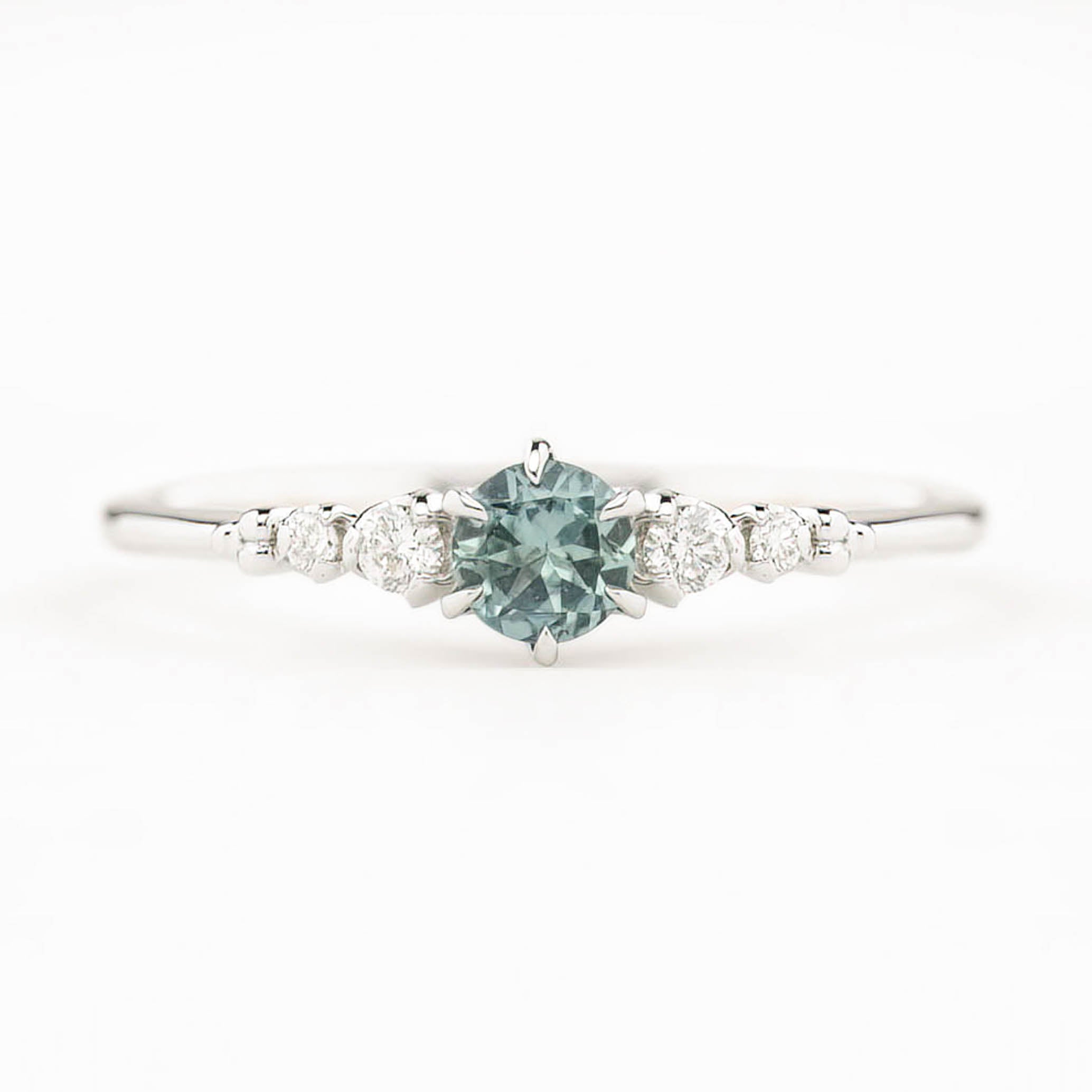 Estel Fleur Ring, 0.30ct Montana Sapphire of your choice