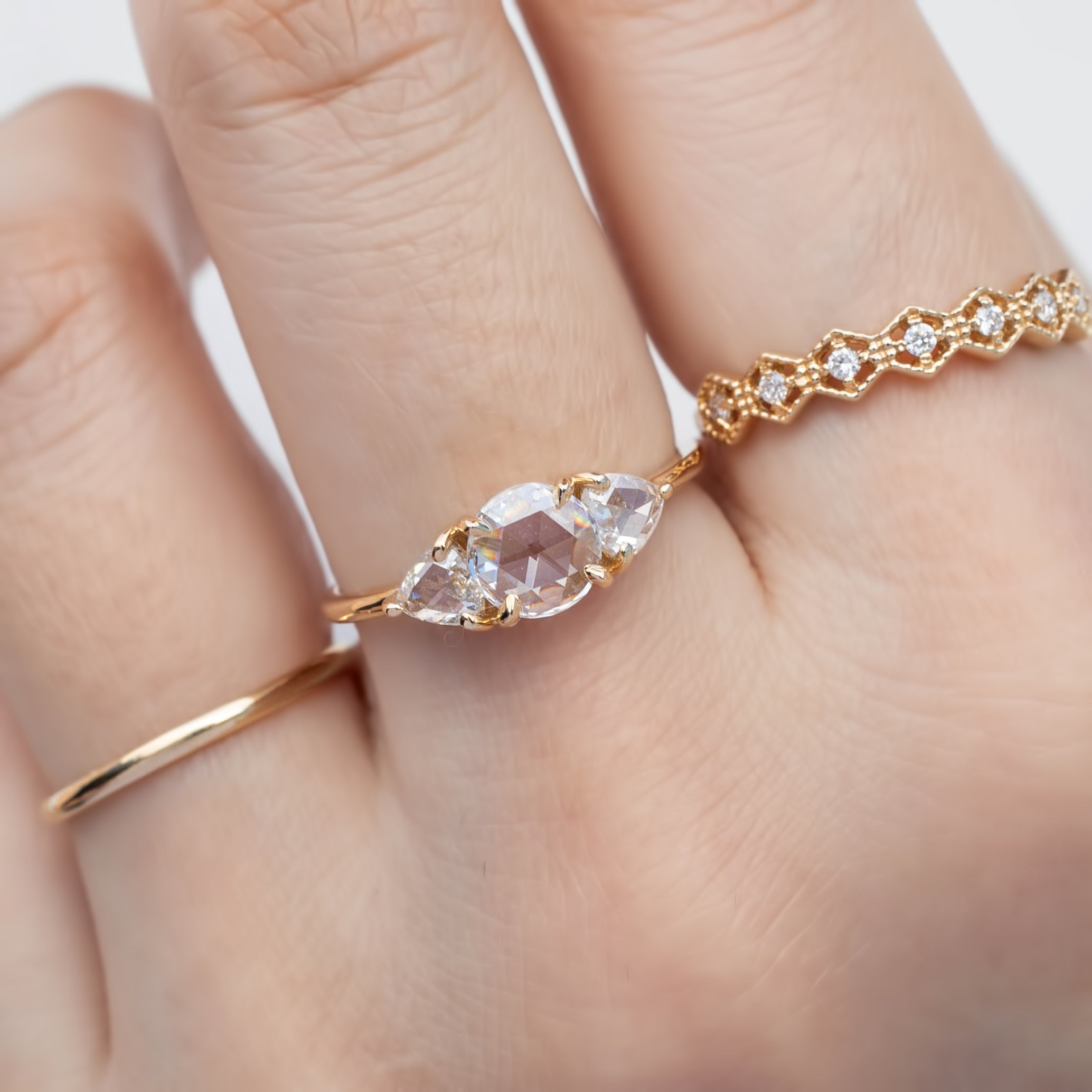 マディソンリング　ローズカットダイヤモンド 　0.5ct 