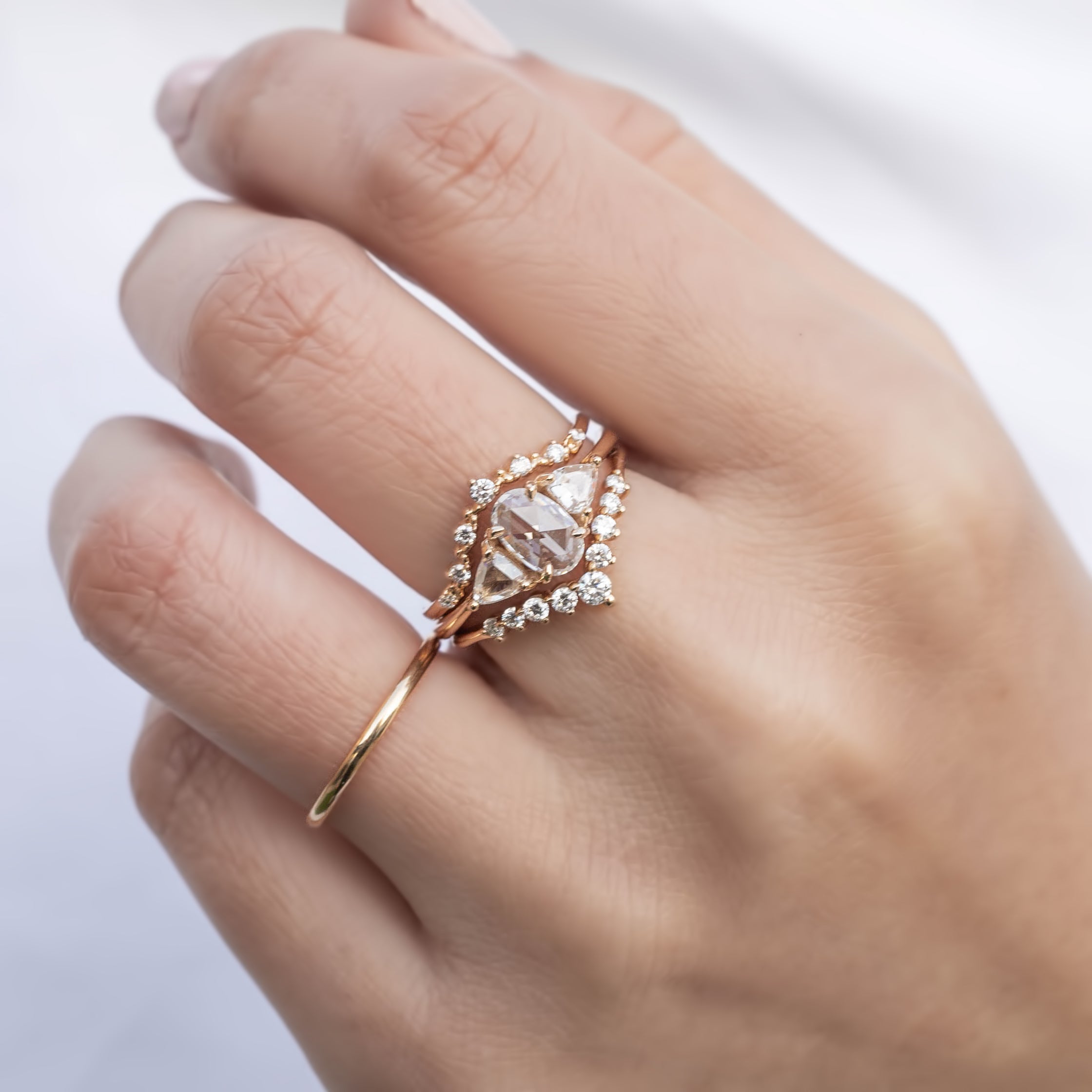 マディソンリング　ローズカットダイヤモンド　0.56ct