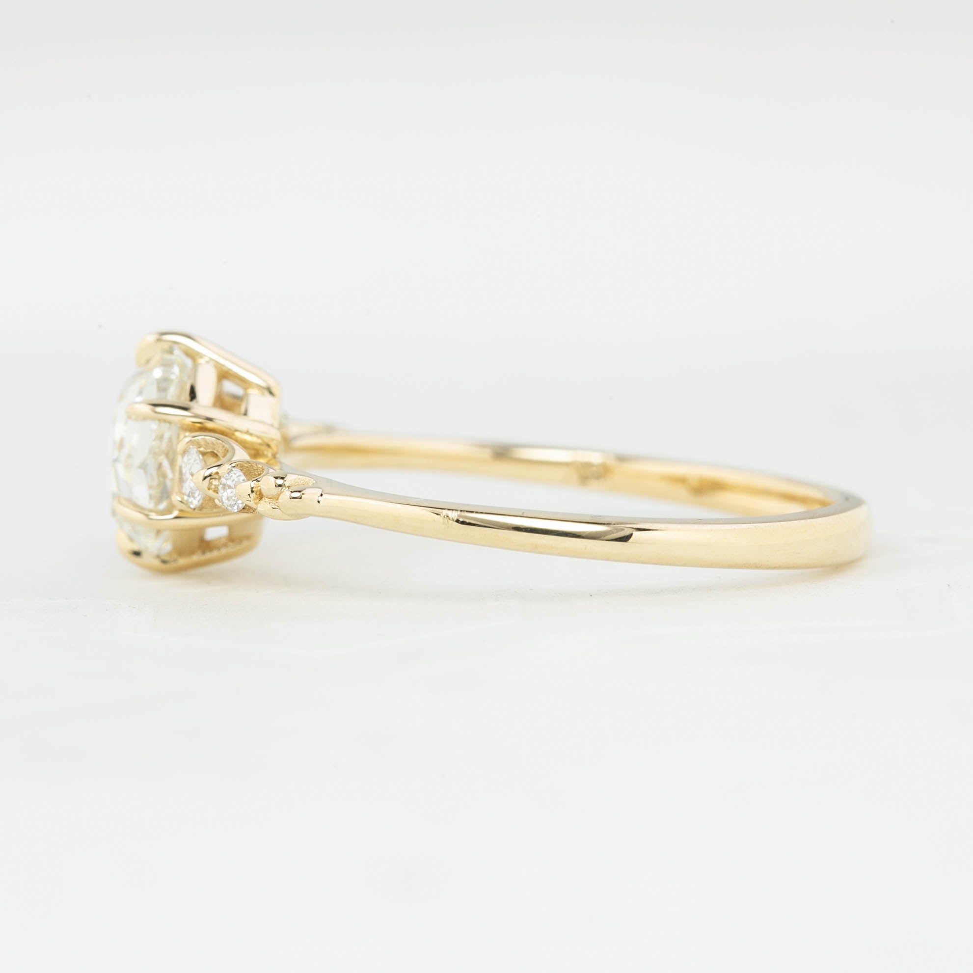 Mila Ring, 1.01ct Rose Cut Diamond, 14k Yellow Gold, GIA Certified (One of a kind)