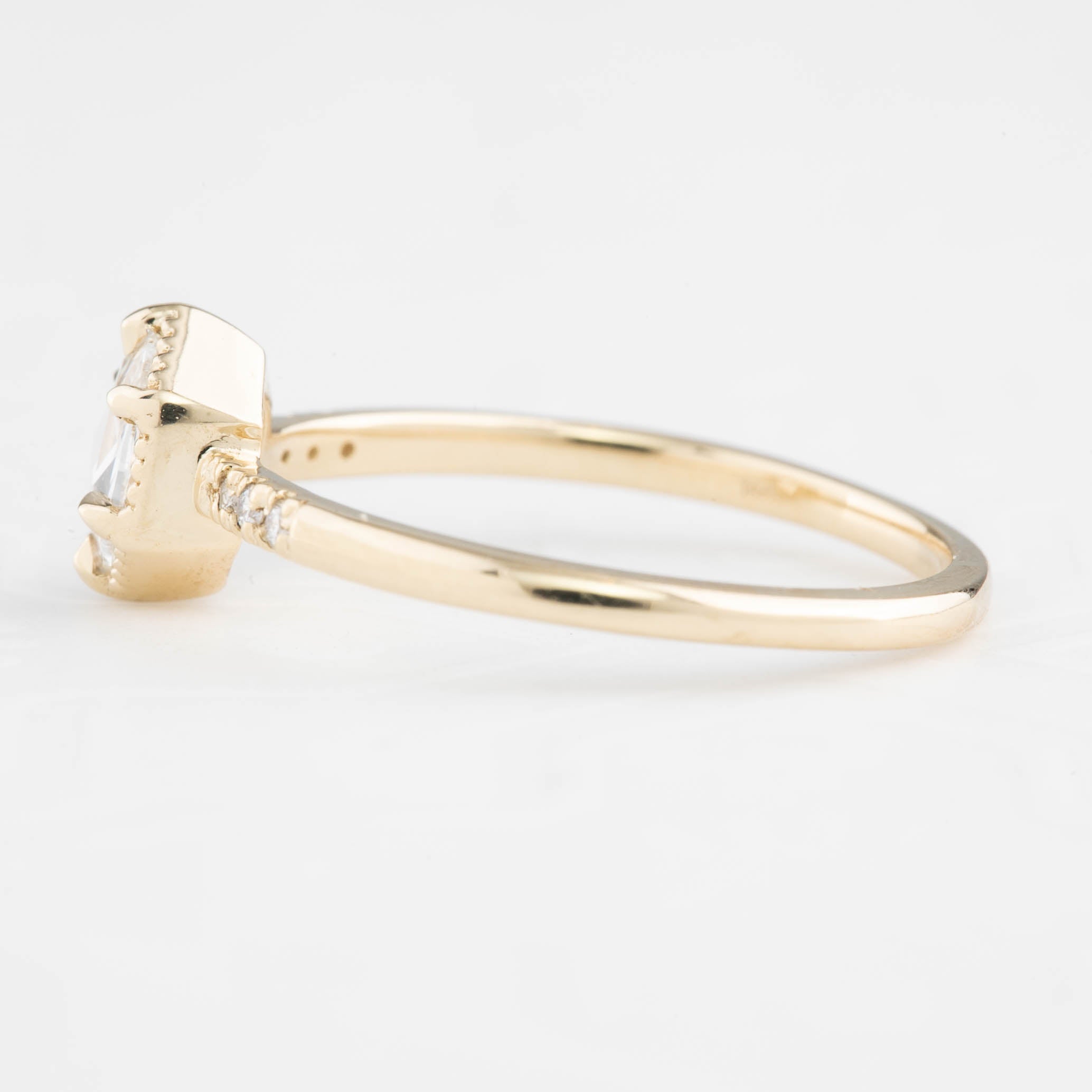 Grace Ring, 0.37ct Oval Rose Cut Diamond, 14K Yellow Gold (One of a kind)