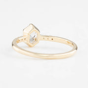 Grace Ring, 0.37ct Oval Rose Cut Diamond, 14K Yellow Gold (One of a kind)