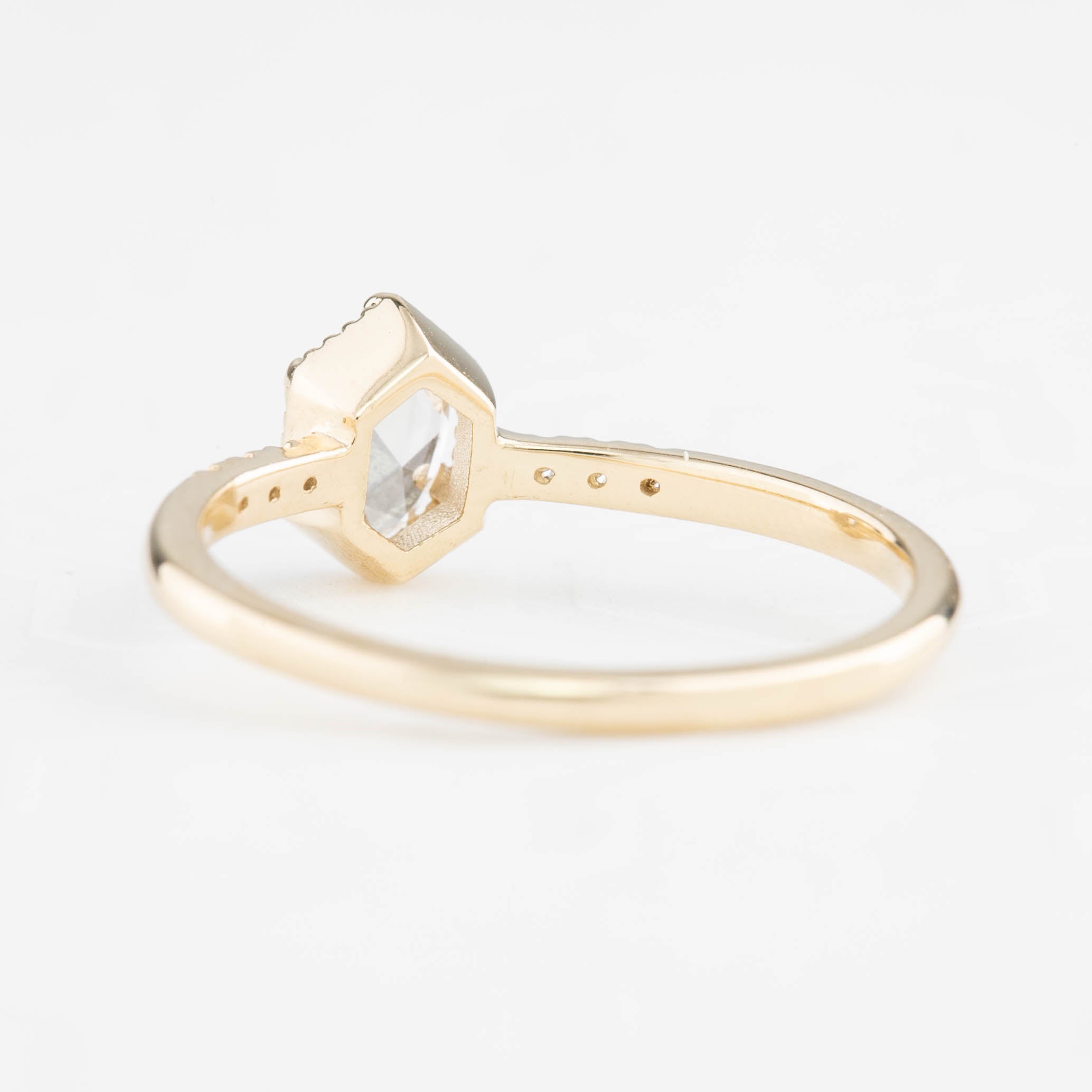 Grace Ring, 0.37ct Oval Rose Cut Diamond, 14K Yellow Gold (One of a kind)