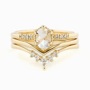Grace Ring, 0.37ct Oval Rose Cut Diamond, 14K Yellow Gold (One of a kind)