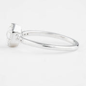 Grace Ring, 0.27ct Oval Rose Cut Diamond, 14k White Gold, (One of a kind)