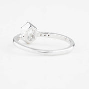 Grace Ring, 0.27ct Oval Rose Cut Diamond, 14k White Gold, (One of a kind)