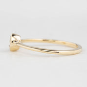 Iris Ring, 0.08-0.18ct Rose Cut Diamond, 14k Yellow Gold (One of a kind)