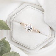 Maria Luxe Ring, IGI Certified 1.3ct Lab Diamond, 14K Yellow Gold (One of a kind)