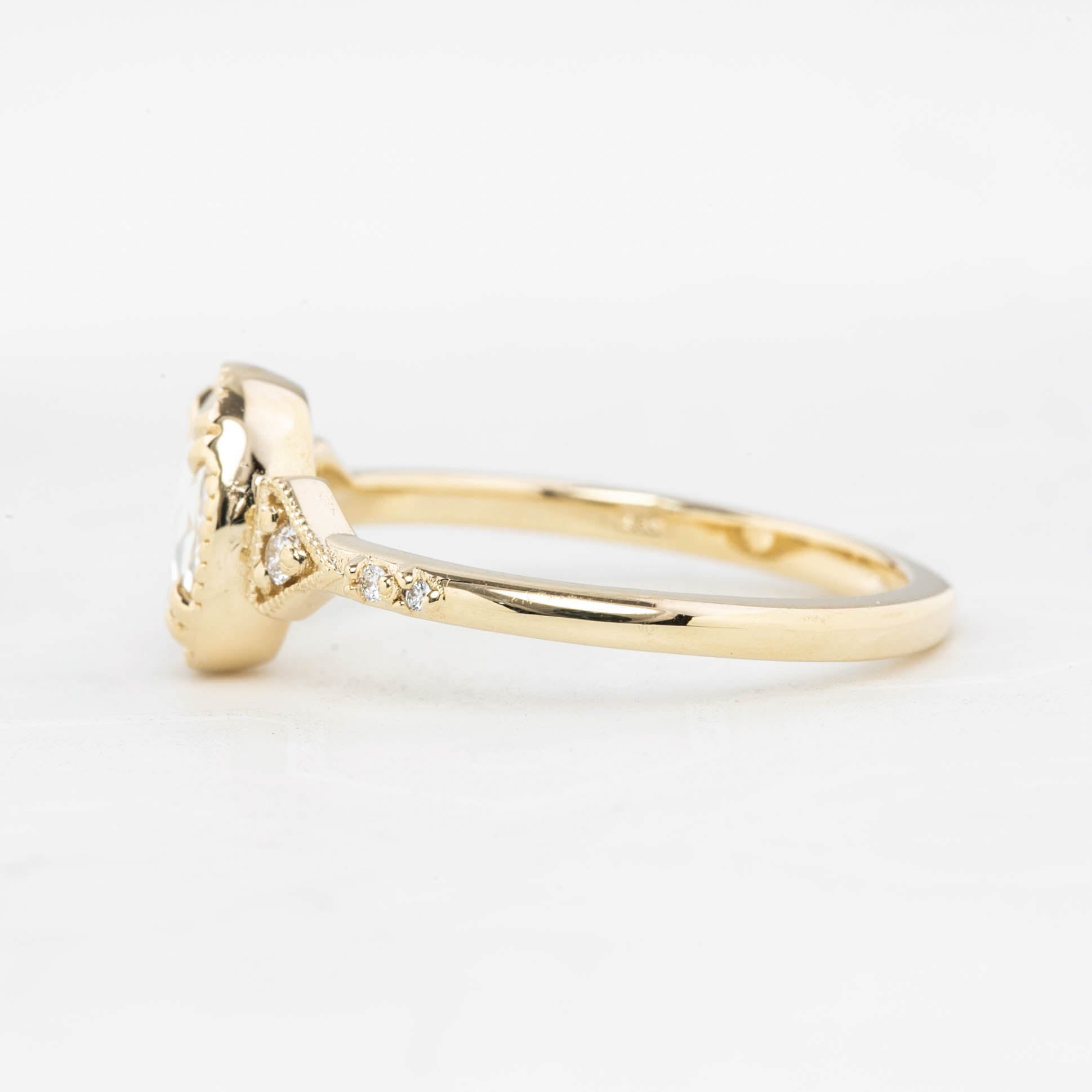 Agatha Ring, Oval Rose Cut Diamond