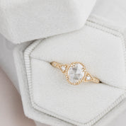 Agatha Ring, Oval Rose Cut Diamond