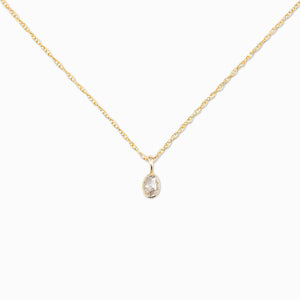 Bezel Set Charm Necklace, 0.15ct Rose-Cut Diamond (Charm Option)