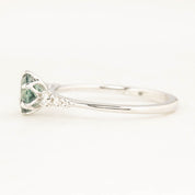 Estel Fleur Six Prongs Ring - 0.98ct Light Blue Montana Sapphire, 14k White Gold (One of a kind)
