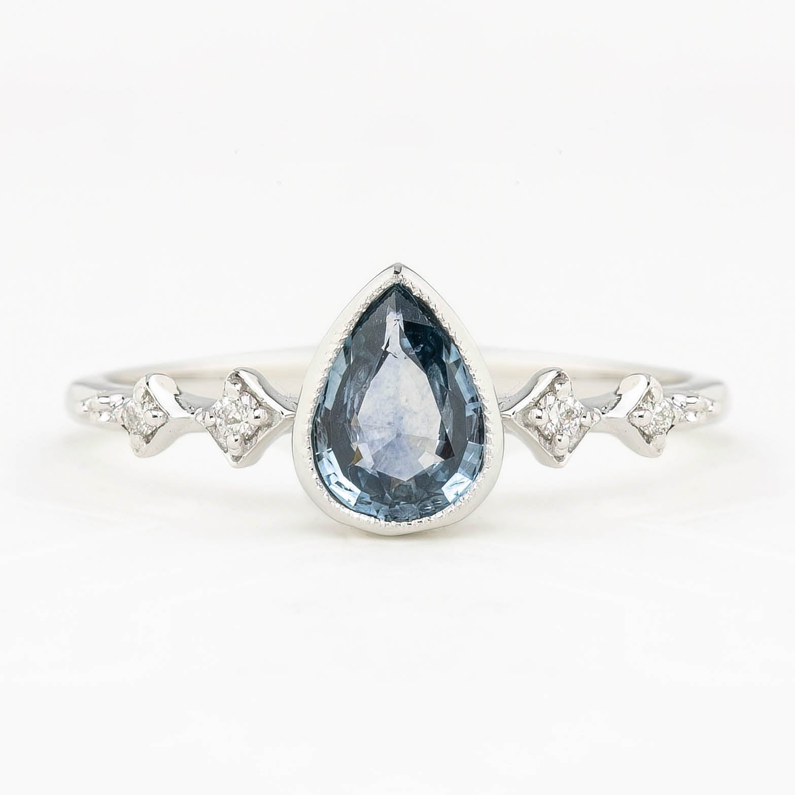 Celeste Ring, 0.62ct Montana Sapphire