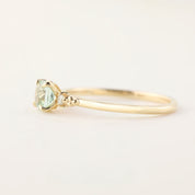 Estel Ring - 0.5ct Radiant Cut Mint Tourmaline (One of a kind)