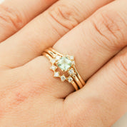 Estel Ring - 0.5ct Radiant Cut Mint Tourmaline (One of a kind)