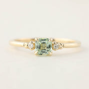 Estel Ring - 0.5ct Radiant Cut Mint Tourmaline (One of a kind)