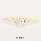 Estel Ring, Oval Brilliant Cut Diamond