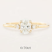 Estel Ring, Oval Brilliant Cut Diamond