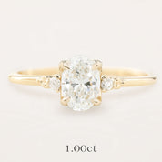 Estel Ring, Oval Brilliant Cut Diamond